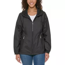 Chamarra Dkny Para Mujer Original Casual Rompevientos Negro