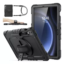 Funda Seymac Para Galaxy Tab S9+ Plus S9 Fe+ 12.4 Con Correa