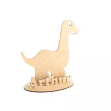 60 Lembrancinha Dinossauro Baby Personalizado Com Nome Mdf