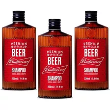  3 Shampoo Budweiser 220 Ml - Qod Barber Shop