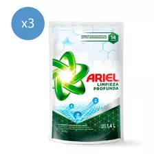 Pack Jabón Líquido Para Ropa Ariel Limpieza Profunda 1,4 Lt