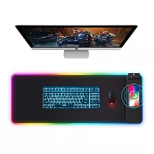 Supergrande Alfombrilla De Ratón Para Juegos Rgb Con C...