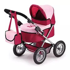 Coche Para Muñeca, Color Rojo-rosa