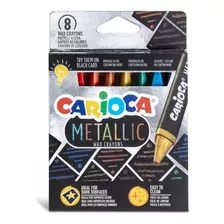 Crayones Ceras Wax Carioca Metalicos X 8 Unidades