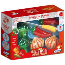 Brinquedo Mini Chef 8 Peças Legumes Da Fazenda Xalingo