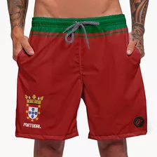 Short Bermuda Copa Torcedor Portugal Vermelho