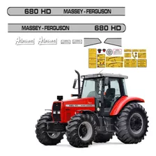 Kit Adesivo Trator Massey Ferguson 680 Hd + Etiqueta Mk