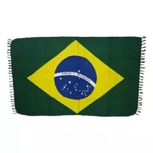 Canga De Praia Em Viscose Bandeira Brasil Melhor Qualidade