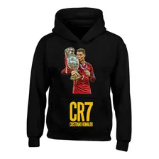 Hoodie Buzo Capota Cristiano Ronaldo Cr7 Black Series Saco