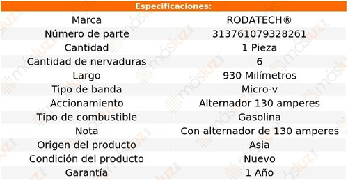 (1) Banda Accesorios Micro-v Silverado 3500 8 Cil 6.0l 01/19 Foto 2