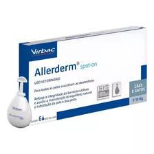 Allerderm Spot-on 2ml Com 6 Pipetas Para Cães Gatos Ate 10kg Virbac Hidratação