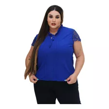 Blusa Feminina Manga Curta Plus Size Evangélica Social Ref22