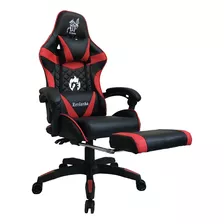 Silla Gamer Gaming Cuerina Ergonomica Negra Giratoria Full