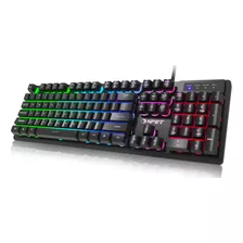 Teclado Flotante Npet Para Juegos Negro | Cable Usb | Led