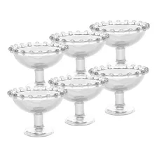 6 Taças Wolff Pearl De Cristal 8cm X 6cm Cor Transparente