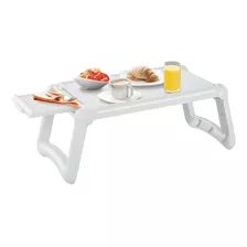 Mesa Para Laptop Desayuno A Cama O Sofa Plegable Blanca