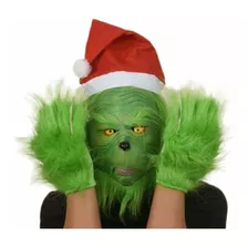 Disfraz De Navidad Máscara Grinch Verde+guantes