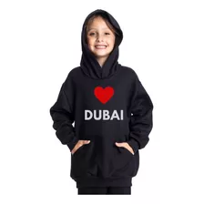 Casaco Blusa Moletom Peluciado Estampa Dubai Infanto Juvenil