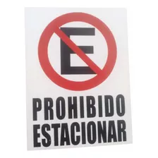 Cartel En En Pvc Prohibido Estacionar - 40x50cm