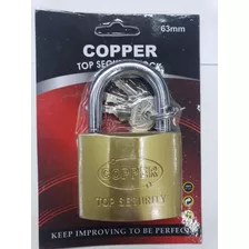 Candado De Seguridad Copper 63mm Incluye 3 Llaves.