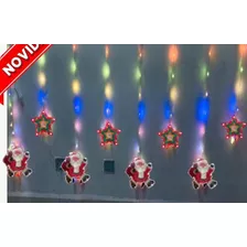 Cortina Cascata Fio De Fada 115 Leds Figuras Natalinas Cor Das Luzes Colorido