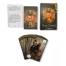 Baralho Tarot Oráculo Cigano Preto E Laranja Deck 36 Cartas