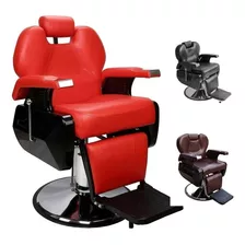 Sillon Barbero Peluqueria Silla Barberia Estetica Rudo Color Rojo