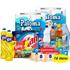 Cesta Básica Produtos Limpeza Higiene 16 Itens - Envios Full