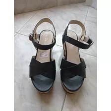 Sandalias Negras Mujer 38 Mary &joe Impecables!!!