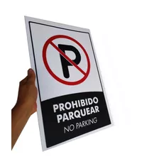 Prohibido Parquear- Aviso-señalización-letrero