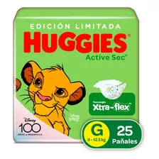 Pañales Huggies Activ Sec 3g 25 - - Unidad a $1093