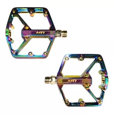 Pedales De Plataforma Mti Aluminio Bmx Mtb Oil - Epic Bikes Color Oil Slick