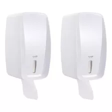 2 Dispenser Papel Higiênico Interfolha Cai Cai Invoq Branco