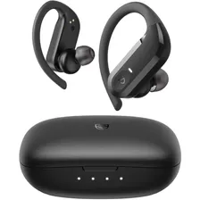 Auriculares Inalámbricos Deportivos S5 Soundpeats Negro - Bluetooth 5.0, Aletas De Sujeción, Control Táctil, 20 Horas De Carga En Estuche, Impermeabilidad Ipx7