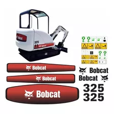 Adesivo Mini Escavadeira Bobcat 325 + Etiquetas Completo Mk