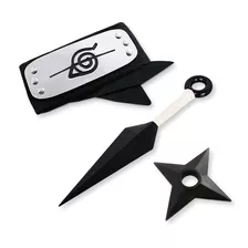 Kit Bandana Akatsuki + Kunai + Shuriken - Naruto Cosplay M55