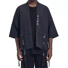 Chamarras De Hombre Bordado Kimono Chaqueta Cárdigan Retro