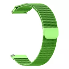 Pulseira Aço Amazfit Xiaomi Huawei Galaxy Watch 20mm Cor Verde Menta