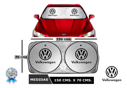 Cubre Sol Protector Ventosas Camioneta Impreso Vw Saveiro 18 Foto 3