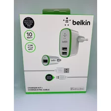 Kit Carregador Belkin 10w - Fonte, Veicular Para iPhone