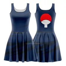 Vestido Clã Uchiha Azul - Naruto