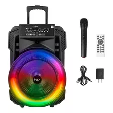 Bafle Portátil Potenciado Woofer 15'' Bluetooth Fm Luces 