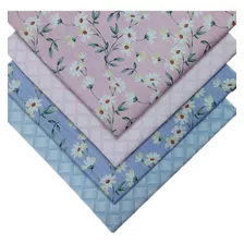 Kit Tricoline Mini Floral Rosa E Azul 35 X 50 Cm - 4 Unid