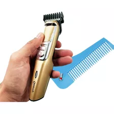 Maquina Afeitadora Corta Pelo + Peine Angular Barberia 