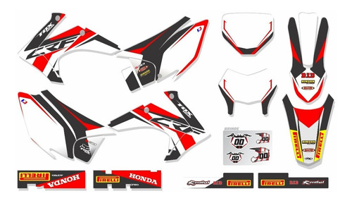 Kit adesivo moto cross trilha honda crf 230 2015 0,20mm 120 em Brasil