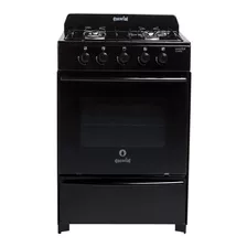 Cocina Escorial Master Gas Natural 4 Hornallas Negra Puerta Con Visor 18.4l