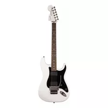 Guitarra Eléctrica Squier By Fender Stratocaster Hh De Álamo Olympic White Laca Poliuretánica Con Diapasón De Laurel Indio