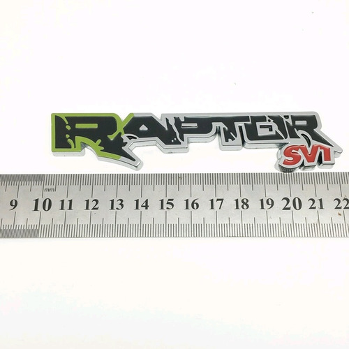 Emblema Raptor Svt Metal 3d Para Ford Ranger (blanco) 2 Unid Foto 3