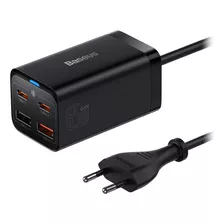 Estação De Carregador 4 Portas Baseus Gan3 65w Para Laptop Cor Preto