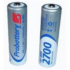 Pack X2 Pilas Recargables Aa Probattery 2700 Mah